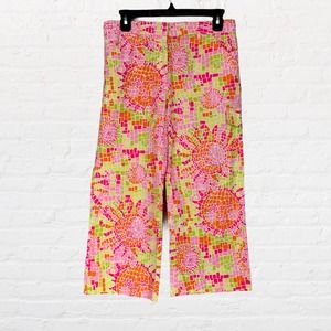 Vintage Lilly Pulitzer Cargo Mosaic Sun Capri Pants Size 4